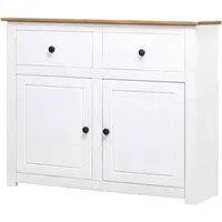 Bury Wooden Sideboard with 2 Doors 2 Drawers - White, Pine