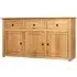 Bury Wooden Sideboard with 3 Doors 3 Drawers - Brown, Pine