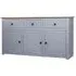 Bury Wooden Sideboard with 3 Doors 3 Drawers - Grey, Pine