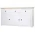 Bury Wooden Sideboard with 3 Doors 3 Drawers - White, Pine
