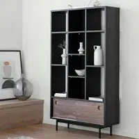 Busby Display Cabinet - Black, Walnut