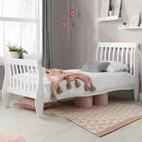 Bushnell Single Bed Frame - White, Wood