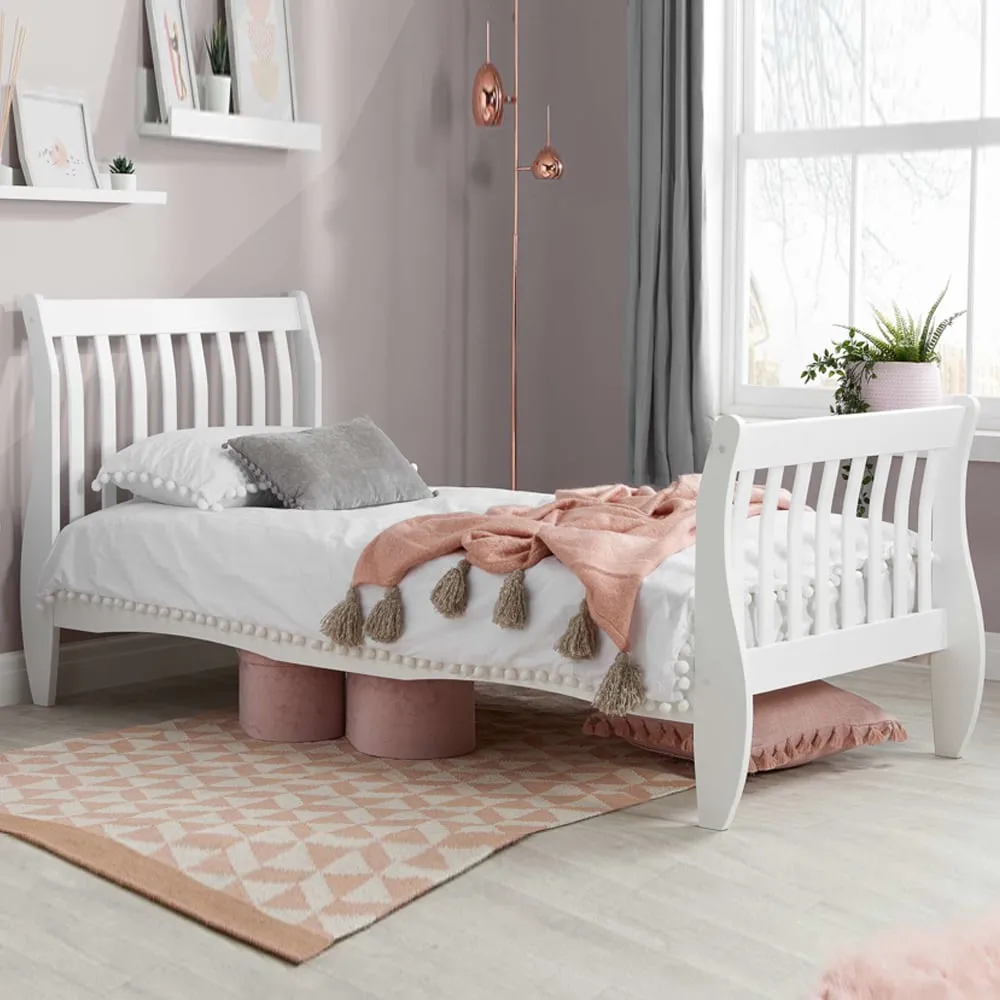 Bushnell Single Bed Frame - White, Wood image