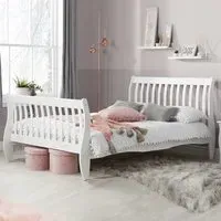 Bushnell Small Double Bed Frame - White, Wood