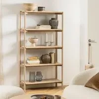 Butte Tall Bookcase with 4 Shelves - White Oak