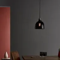 Butte Tinted Glass Shade Ceiling Light - Black