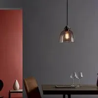 Butte Tinted Glass Shade Ceiling Light - Grey