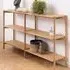 Butte Wide Bookcase with 4 Shelves - Oak
