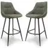 Buxton Bar Chairs Set of 2 with Swivel - Sage, Fabric