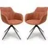 Buxton Carver Dining Chairs - Brick, Fabric