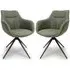 Buxton Carver Dining Chairs Pair - Sage, Fabric