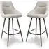 Buxton Swivel Bar Chairs Set of 2 - Natural, Fabric