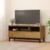 Buxton TV Stand with 2 Drawers 1 Shelf - Brown, Pine Wood