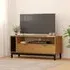 Buxton TV Stand with 2 Drawers 2 Shelves - Brown, Pine Wood