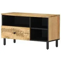 Buxton TV Stand with 3 Shelves - Natural, Mango Wood