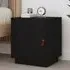 Byrne Pinewood Bedside Cabinet with 1 Door - Black