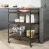 Byron 3-Shelf Kitchen Trolley - Brown Oak, Wood