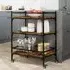 Byron 3-Shelf Kitchen Trolley - Smoked Oak, Wood