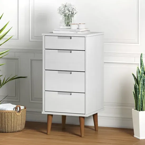 Byron 4-Drawer Chest - White, Solid Pine product
