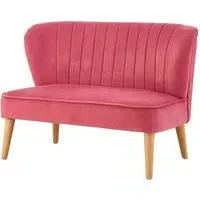 Cabane Kids 2-Seater Sofa - Pink, Velvet