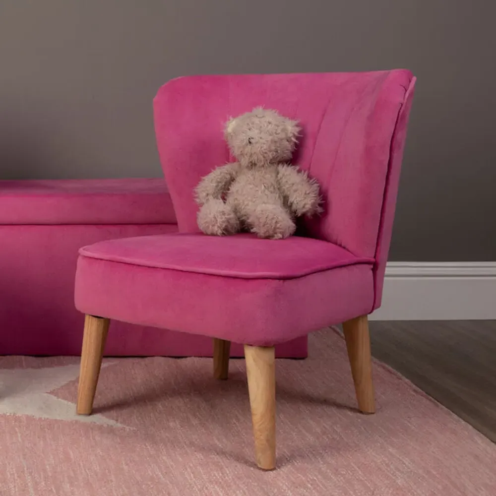 Izeno Kids 1 Seater Sofa - Pink, Velvet product