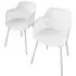 Cabazon Bistro Dining Chair Pair - White, Resin