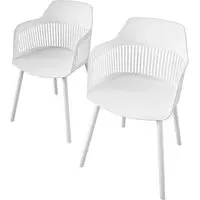 Cabazon Dining Chair Pair - White, Resin