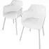 Cabazon Dining Chair Pair - White, Resin