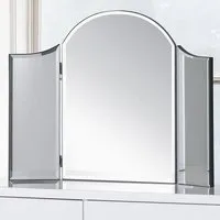 Cabriole Curved Dressing Table Mirror - Clear Glass, Lacquered MDF alternate view