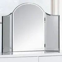 Cabriole Curved Dressing Table Mirror with Adjustable Sides