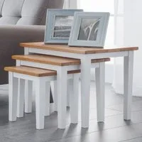 Cadee Set of 3 Nesting Tables - White, Oak