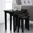 Cadee Square Nest of 3 Tables - Black, Rubberwood