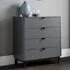 Cadhla 4-Drawer Chest of Drawers - Storm Grey, MDF