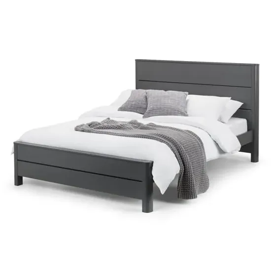 Cadhla King Size Bed - Storm Grey, MDF