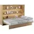 Cadillac Horizontal Wall Double Bed with Storage - Artisan Oak