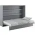 Cadillac Horizontal Wall Double Bed with Storage - Matt Grey
