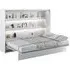 Cadillac Horizontal Wall Double Bed with Storage - White