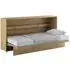 Cadillac Horizontal Wall Single Bed with Storage - Artisan Oak