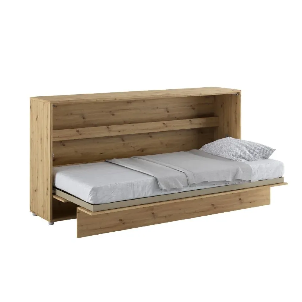 Cadillac Horizontal Wall Single Bed with Storage - Artisan Oak image