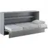 Cadillac Horizontal Wall Single Bed with Storage - Matt Grey