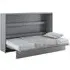 Cadillac Horizontal Wall Small Double Bed with Storage - Matt Grey