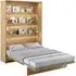 Cadillac Vertical Wall Double Bed with Storage - Artisan Oak