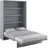 Cadillac Vertical Wall Double Bed with Storage - Matt Grey