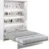 Cadillac Vertical Wall Double Bed with Storage - Matt White