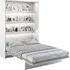 Cadillac Vertical Wall Double Bed with Storage - White