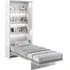 Cadillac Vertical Wall Single Bed with Storage - Matt White
