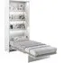 Cadillac Vertical Wall Single Bed with Storage - White