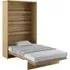 Cadillac Vertical Wall Small Double Bed with Storage - Artisan Oak