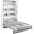 Cadillac Vertical Wall Small Double Bed with Storage - Matt White