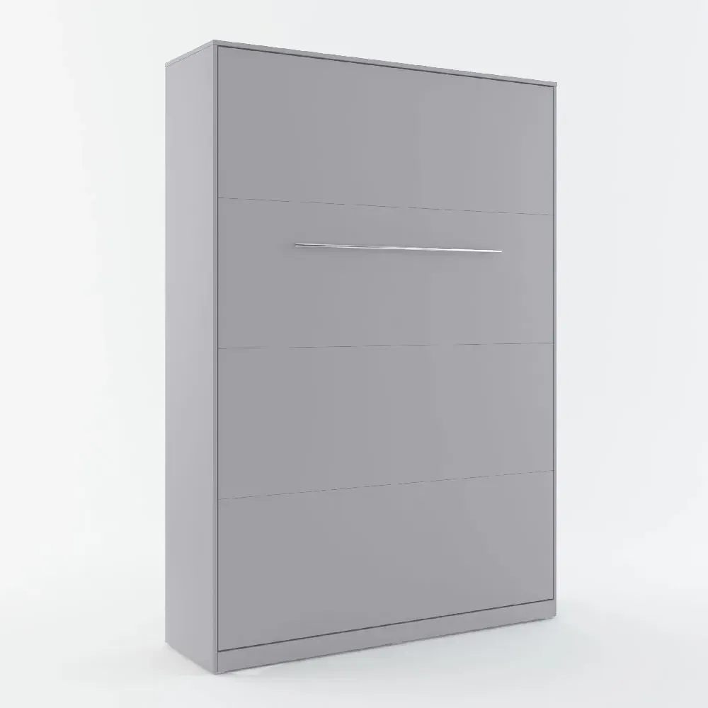 Cadott Double Wall Bed with Storage - Grey, Laminated Wood